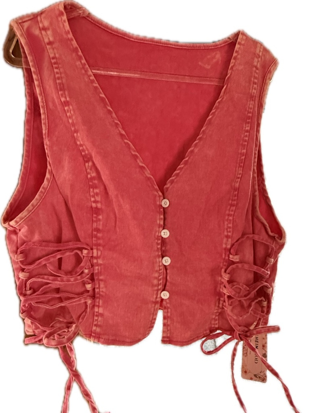 VINTAGE LIKE PINK VEST  BOHO WESTERN SHEIN MOD